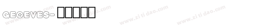 geoeves字体转换