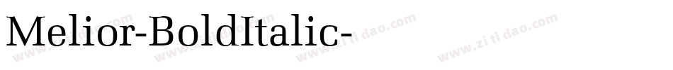 Melior-BoldItalic字体转换