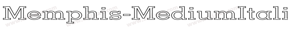 Memphis-MediumItalic字体转换