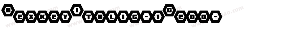 HexkeyItalic-1G200字体转换