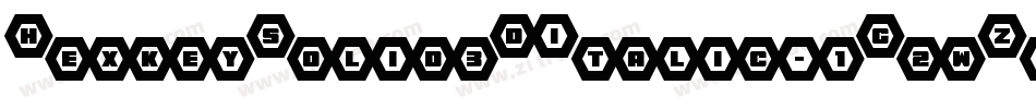 HexkeySolid3DItalic-1G2wZ字体转换