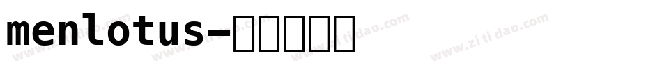 menlotus字体转换