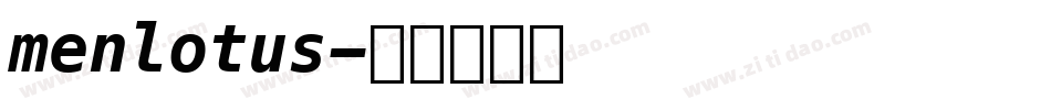 menlotus字体转换