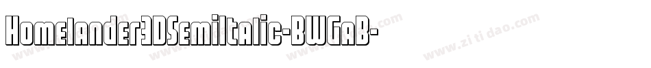 Homelander3DSemiItalic-BWGaB字体转换