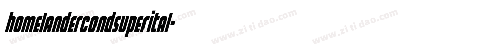 homelandercondsuperital字体转换