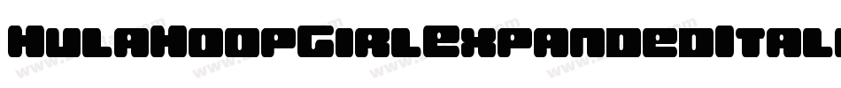 HulaHoopGirlExpandedItalic-8MMXg字体转换