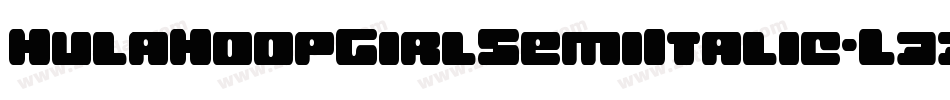 HulaHoopGirlSemiItalic-L33j5字体转换