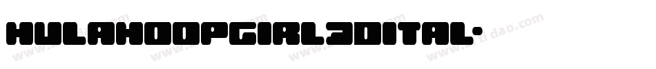 hulahoopgirl3dital字体转换