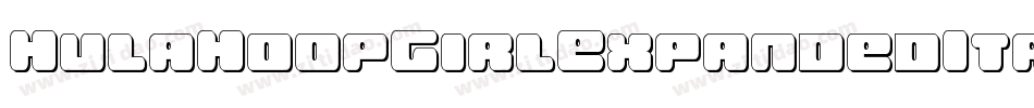 HulaHoopGirlExpandedItalic-8MMXg字体转换