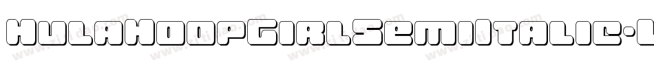 HulaHoopGirlSemiItalic-L33j5字体转换