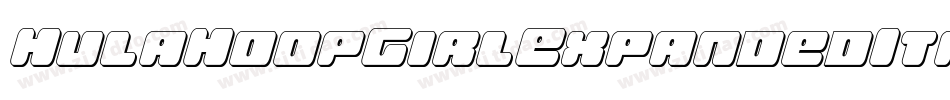 HulaHoopGirlExpandedItalic-8MMXg字体转换