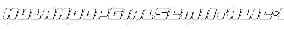 HulaHoopGirlSemiItalic-L33j5字体转换