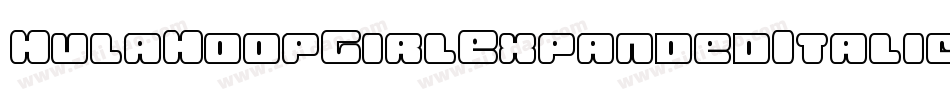 HulaHoopGirlExpandedItalic-8MMXg字体转换