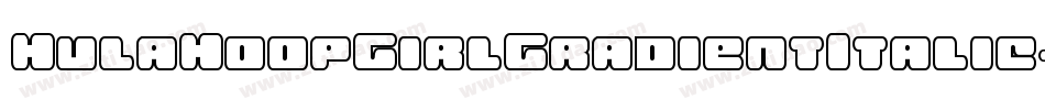 HulaHoopGirlGradientItalic-7BBLK字体转换