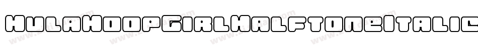 HulaHoopGirlHalftoneItalic-d991V字体转换