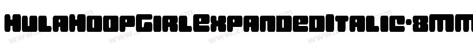 HulaHoopGirlExpandedItalic-8MMXg字体转换