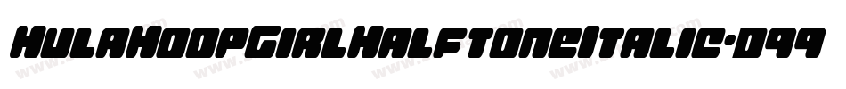HulaHoopGirlHalftoneItalic-d991V字体转换