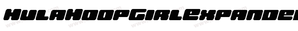 HulaHoopGirlExpandedItalic-8MMXg字体转换