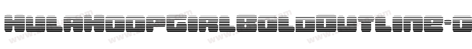 HulaHoopGirlBoldOutline-oww74字体转换