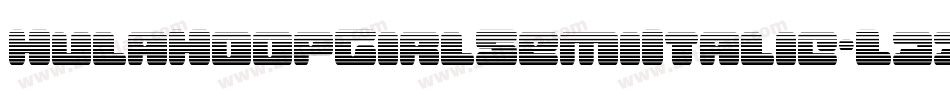 HulaHoopGirlSemiItalic-L33j5字体转换