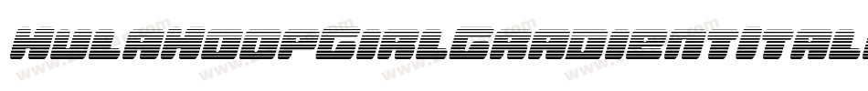 HulaHoopGirlGradientItalic-7BBLK字体转换