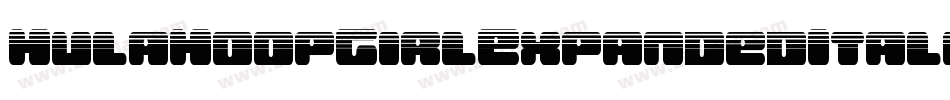 HulaHoopGirlExpandedItalic-8MMXg字体转换