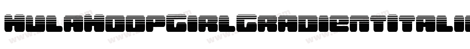 HulaHoopGirlGradientItalic-7BBLK字体转换