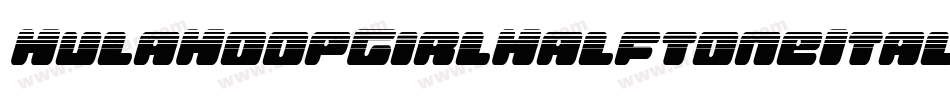 HulaHoopGirlHalftoneItalic-d991V字体转换