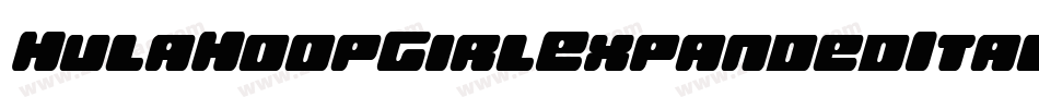 HulaHoopGirlExpandedItalic-8MMXg字体转换