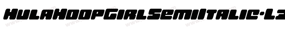 HulaHoopGirlSemiItalic-L33j5字体转换