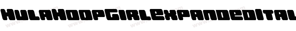 HulaHoopGirlExpandedItalic-8MMXg字体转换