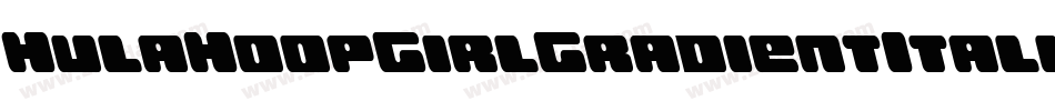 HulaHoopGirlGradientItalic-7BBLK字体转换