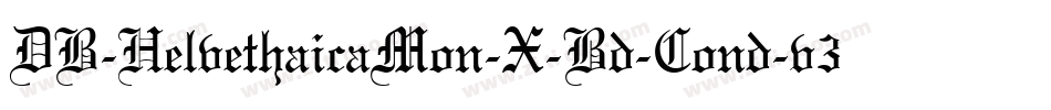 DB-HelvethaicaMon-X-Bd-Cond-v3-2-2生成器字体转换