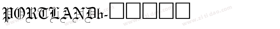 PORTLANDb字体转换