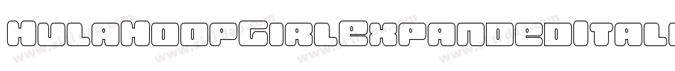 HulaHoopGirlExpandedItalic-8MMXg字体转换