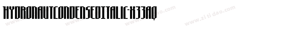 HydronautCondensedItalic-x33aq字体转换