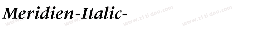 Meridien-Italic字体转换
