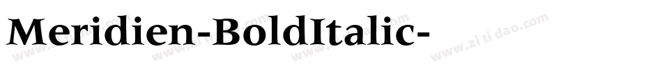 Meridien-BoldItalic字体转换