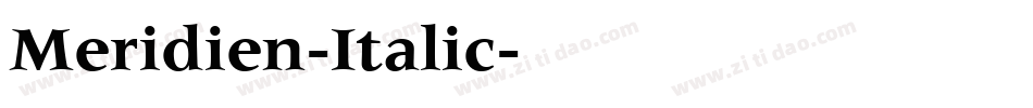 Meridien-Italic字体转换