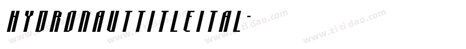 hydronauttitleital字体转换