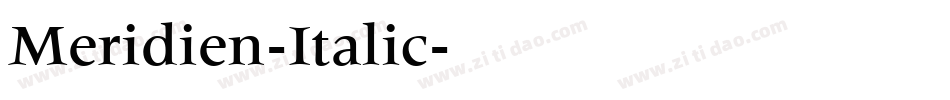 Meridien-Italic字体转换