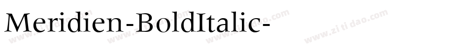 Meridien-BoldItalic字体转换