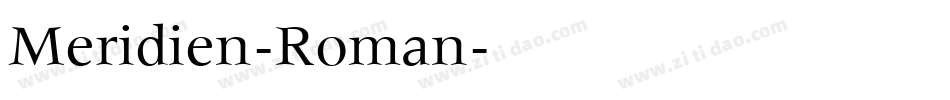 Meridien-Roman字体转换