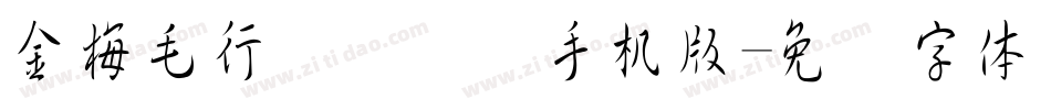 金梅毛行书国际码手机版字体转换