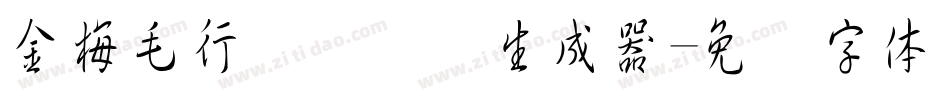 金梅毛行书国际码生成器字体转换