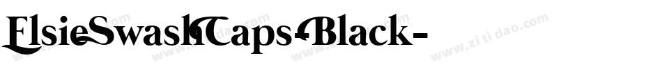 ElsieSwashCaps-Black字体转换