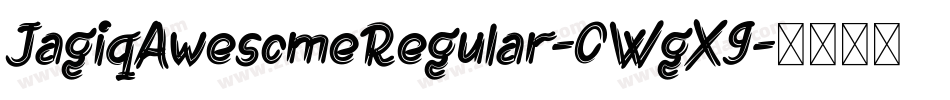 JagiqAwesomeRegular-0WgX9字体转换