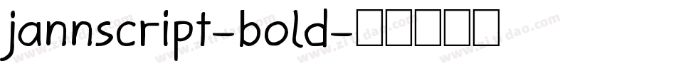 jannscript-bold字体转换