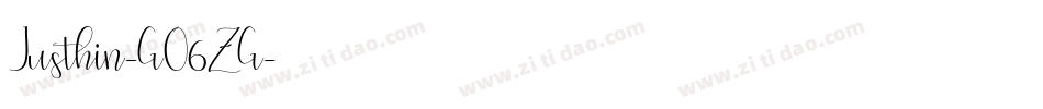 Justhin-GO6ZG字体转换
