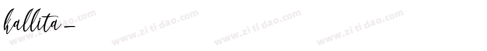 kallita字体转换